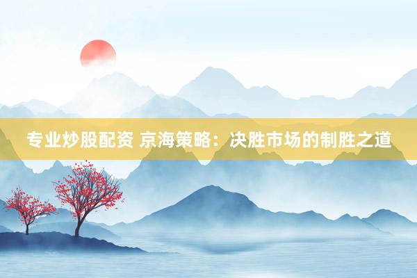 专业炒股配资 京海策略：决胜市场的制胜之道