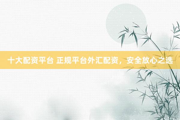 十大配资平台 正规平台外汇配资，安全放心之选