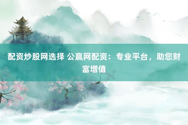 配资炒股网选择 公赢网配资：专业平台，助您财富增值