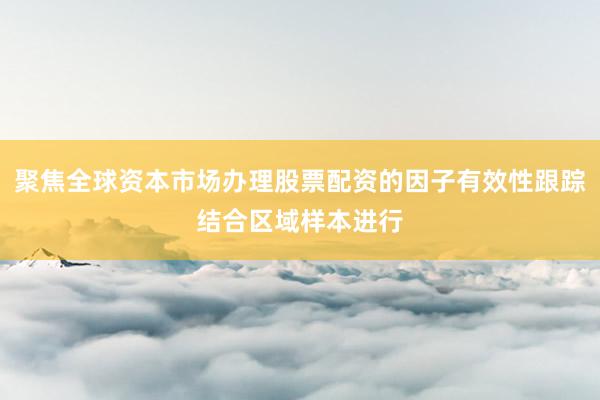 聚焦全球资本市场办理股票配资的因子有效性跟踪结合区域样本进行