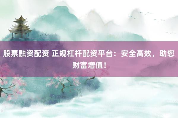 股票融资配资 正规杠杆配资平台：安全高效，助您财富增值！